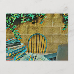 Vintage Lektüre Postkarte