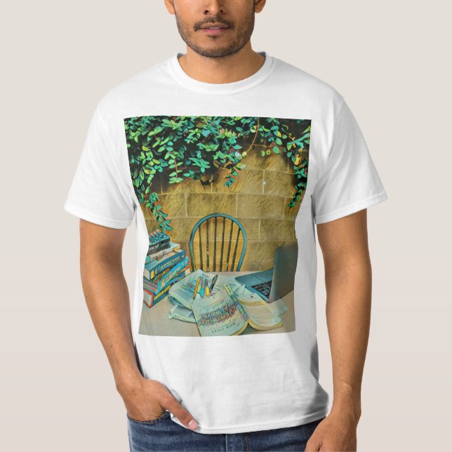 Vintage Lektüre T-Shirt (Vorderseite)