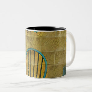 Vintage Lektüre Zweifarbige Tasse