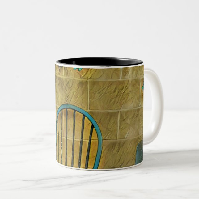Vintage Lektüre Zweifarbige Tasse (VorderseiteRechts)