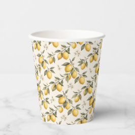 Vintage Lemon Blossom – Elegante botanische Zitrus Pappbecher