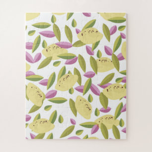 Vintage Lemon-Pattern-Stil Puzzle
