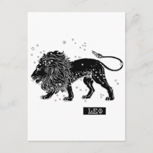 Vintage Leo Postkarte (Vorderseite)