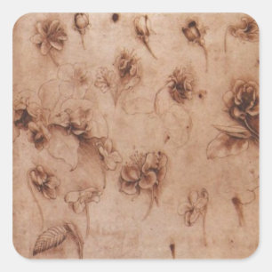 Vintage Leonardi Da Vinci Blumen Aufkleber