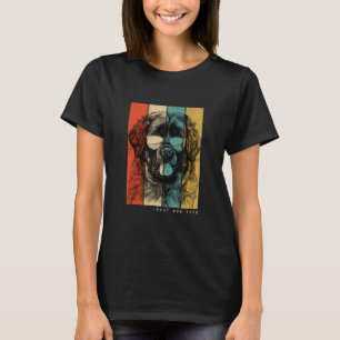 Vintage Leonberger Hundemama Vater Kinder Männer F T-Shirt