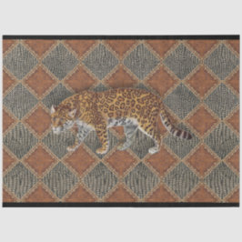 Vintage Leopard-Druckruste Lederschlange Decoupage Seidenpapier