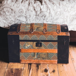 Vintage Leopard Leather Snake Skin Black Decoupage Seidenpapier