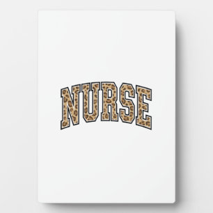 Vintage Leopard Nurse Varsity-Shirt-Design_1 Fotoplatte