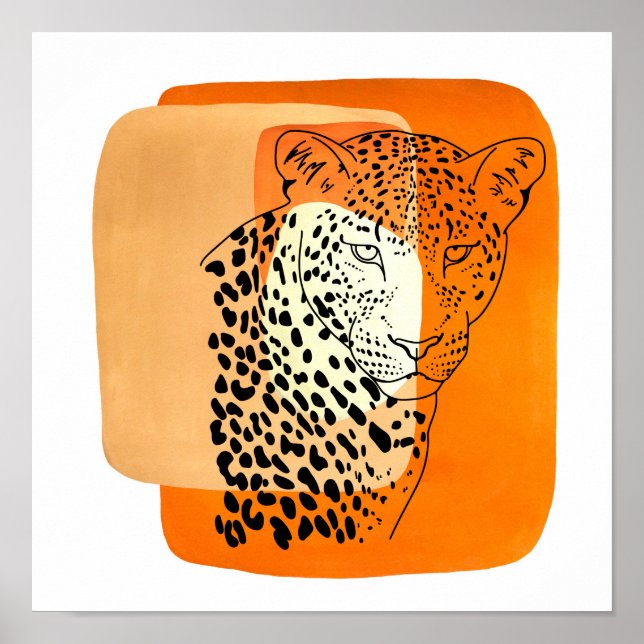 Vintage Leopard Poster (Vorne)