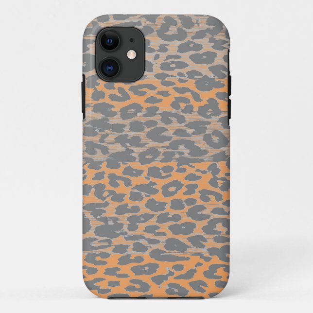 Vintage Leopard-Printhaut Case-Mate iPhone Hülle (Rückseite)