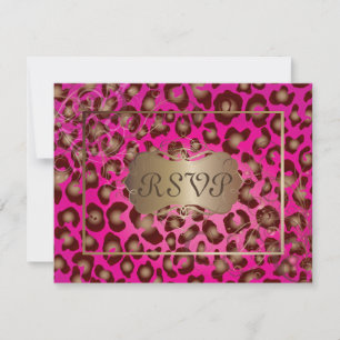 Vintage Leopard-RSVP erfordern 12x18 RSVP Karte