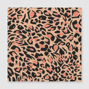 Vintage Leopardenmuster-Design Magnetkarte