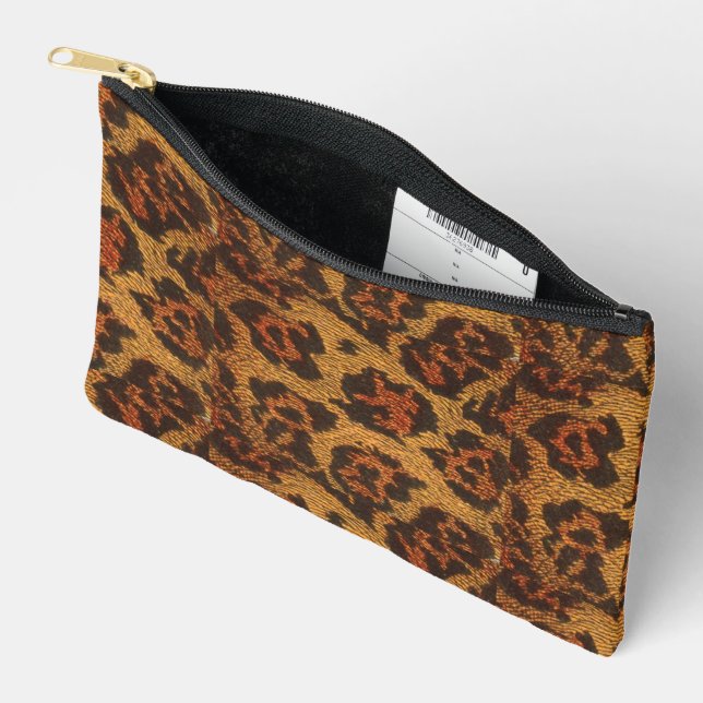 Vintage Leopardrucke Zubehörtasche (Offen)