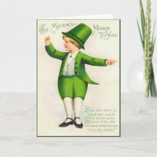 Vintage Leprechaun St Patrick's Day Card Karte