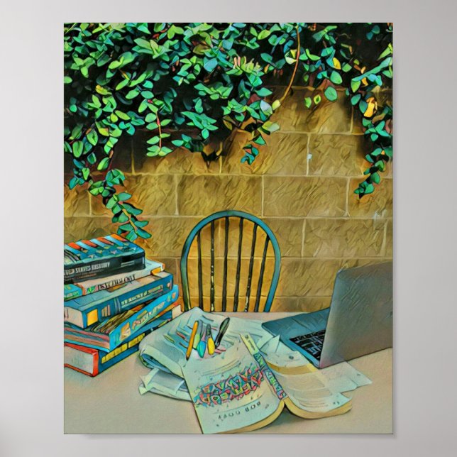 Vintage-Lesekunst Poster (Vorne)
