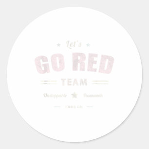 Vintage Lets Go Roter Team Kriegsspiel Wettbewerb Runder Aufkleber