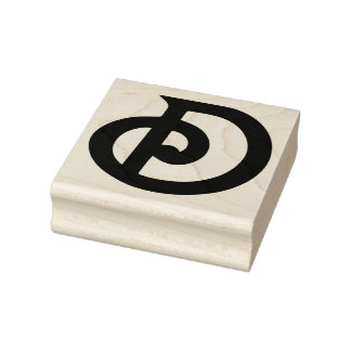 Vintage Letter D Monogram Kautschuk Art Briefmarke Gummistempel