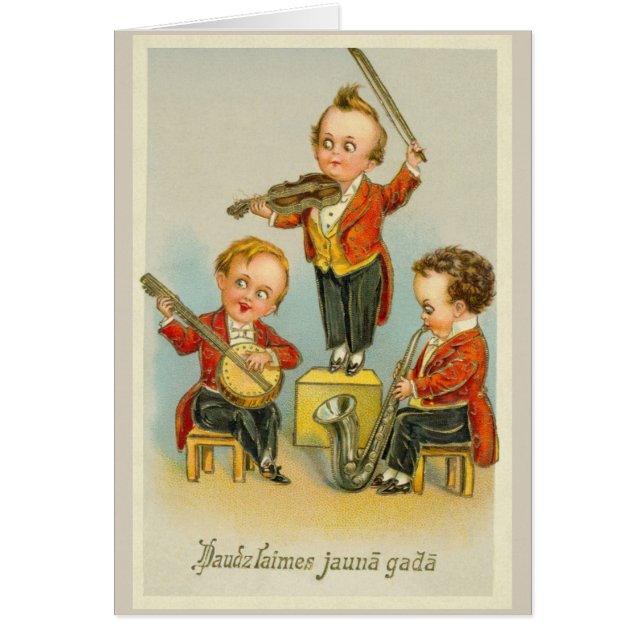 Vintage lettische glückliches neues (Vorne)