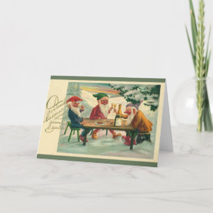 Vintage lettische Neujahrsgrußkarte Feiertagskarte