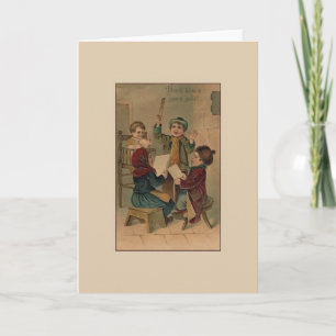 Vintage lettische Neujahrsgrußkarte Feiertagskarte