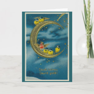 Vintage lettische Neujahrsgrußkarte Feiertagskarte