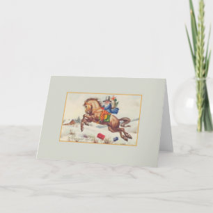 Vintage lettische Weihnachtskarte Feiertagskarte