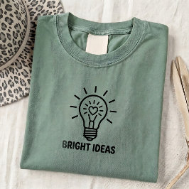 Vintage Leuchtbirne Idee Zitat Unisex Grafik T-Shi T-Shirt