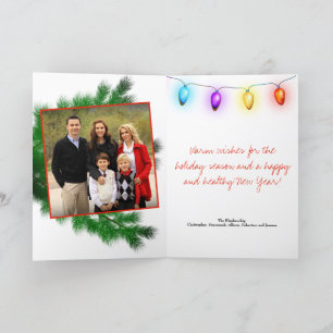 Vintage Leuchten Foto Feiertagskarte