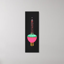 Vintage leuchtende Feiertags-Einzelblasenlampe Leinwanddruck