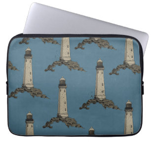 Vintage Leuchtturm Muster Laptopschutzhülle
