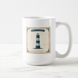 Vintage Leuchtturm Poster 1 Tasse