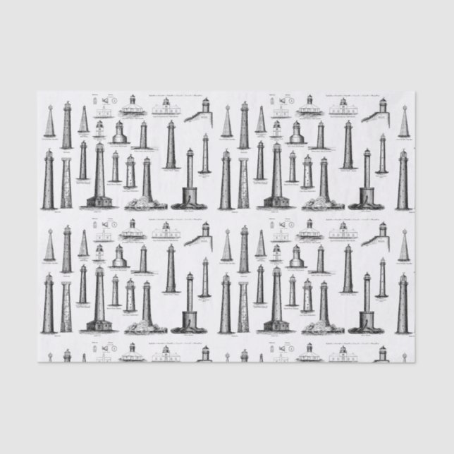 Vintage Leuchtturmsammlung Seidenpapier (Vorderseite)