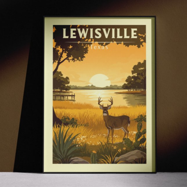 Vintage Lewisville Texas Poster (Von Creator hochgeladen)