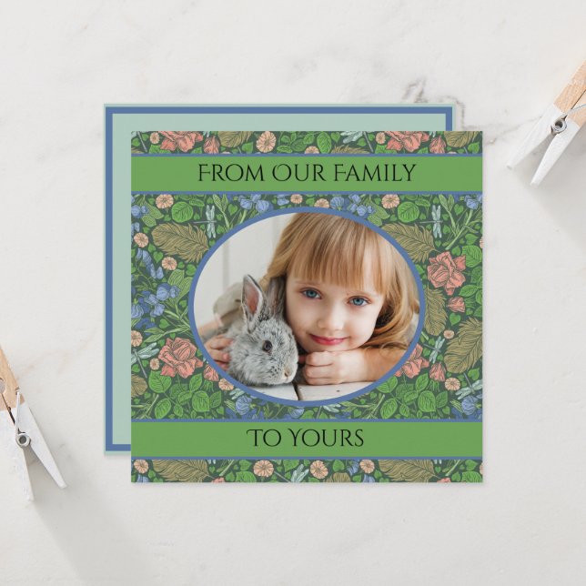 Vintage Libelle im Englischen Garten Karte (Vorderseite/Rückseite Beispiel)