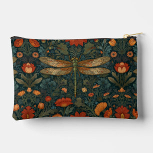 Vintage Libelle orange floral grüne boho chic Zubehörtasche