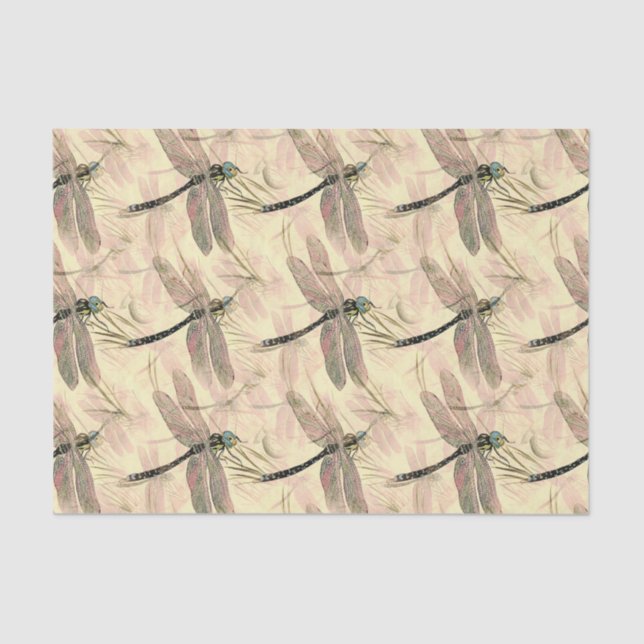 Vintage Libelle Seidenpapier