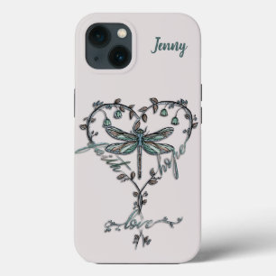 Vintage Libellen-Herz Glaube Hoffnung Liebe Case-Mate iPhone Hülle