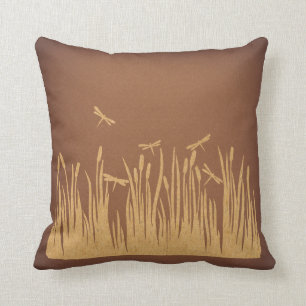 Vintage Libellen Kunst, Dichtung und Musik Kissen