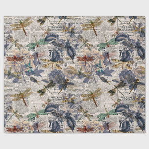 Vintage Libellen Serie Design 5 Geschenkpapier