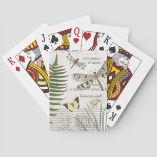 Vintage-Libellen-Spielkarten Spielkarten