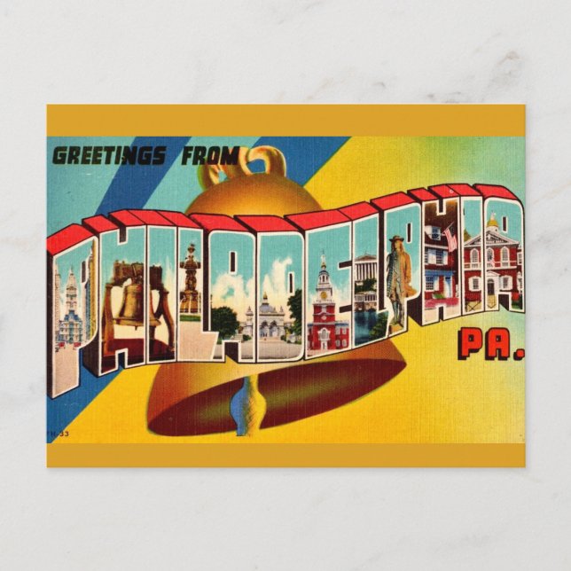 Vintage Liberty Bell Postkarte (Vorderseite)