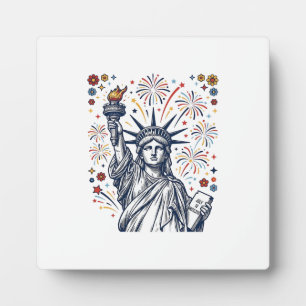 Vintage Liberty Feuerwerk patriotisches Vektordesi Fotoplatte