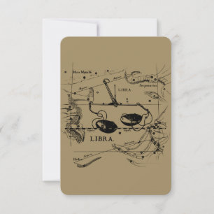 Vintage Libra-Konstellation Hevelius-Stil