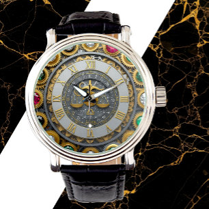 Vintage Libra-Uhr, Astrologie, Zodiac, Edelsteine, Armbanduhr