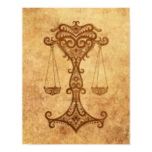 Vintage Libra Zodiac