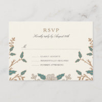 Vintage Library RSVP-Karte