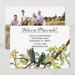 Vintage Liebe Bird Ihr Foto auf der Rückseite Wir  Einladung