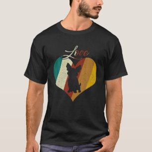 Vintage Liebe Boston Terrier Funny Retro Dog Gesch T-Shirt
