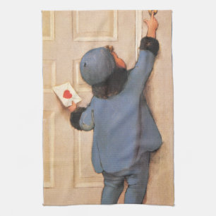 Vintage Liebe Brief von Jessie Willcox Smith Geschirrtuch