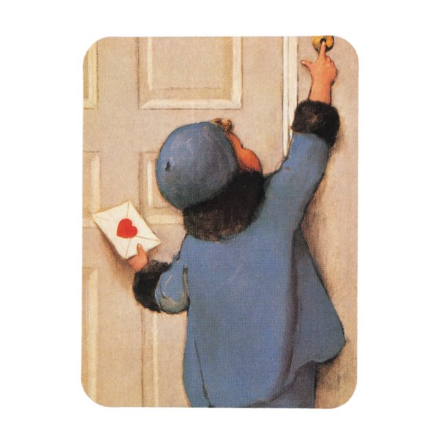 Vintage Liebe Brief von Jessie Willcox Smith Magnet (Vertikal)